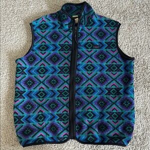 Vintage Kids REI Blue and Purple Fleece Vest. Size XL 16/18